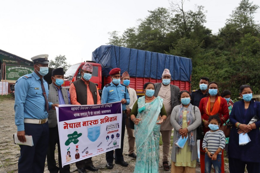 Mask campaign in Sindhupalchowk district
