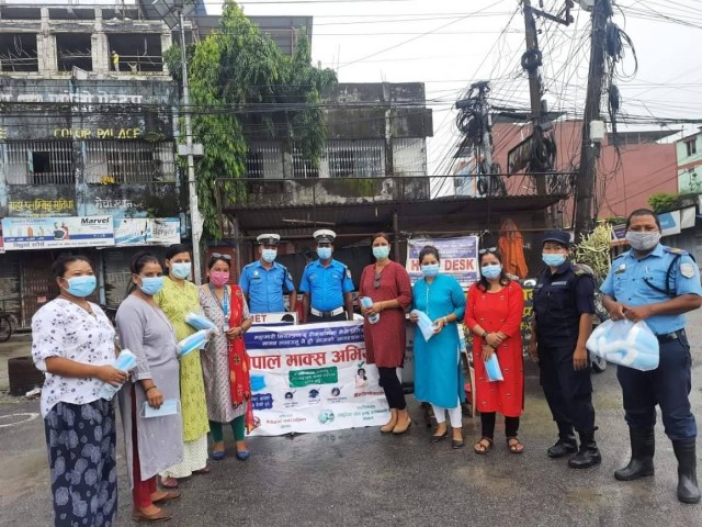 Mask campaign in Jhapa district