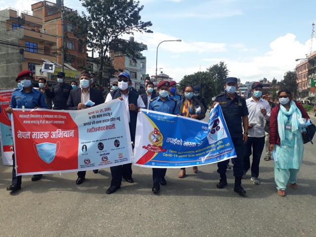 Mask campaign in Kavre district